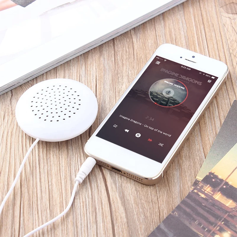 Kebidu портативный 3 5 мм Подушка-динамик для MP3 MP4 CD iPod Phone белые громкоговорители