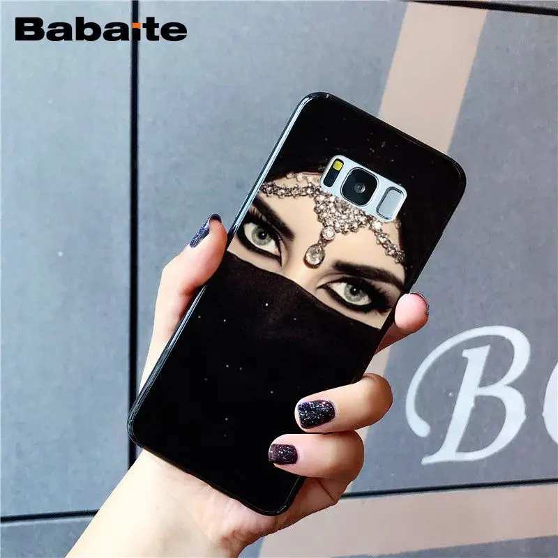 Babaite женский хиджаб для лица Мусульманский Исламский грил глаза PhoneCase для samsung Galaxy S9 S7 edge S10 Plus S10E S10lite S8 plus S5 M10 - Цвет: A2