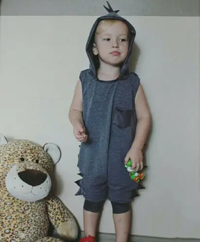 Able Kid/комбинезон шапка с капюшоном динозавром для маленьких мальчиков |