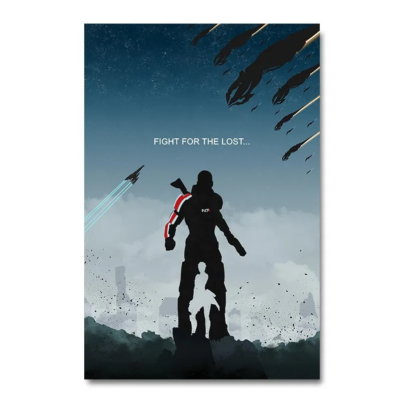Плакат из шелка с играми Mass Effect 2 3 4 настенный художественный принт 12x18 24x36 дюймов