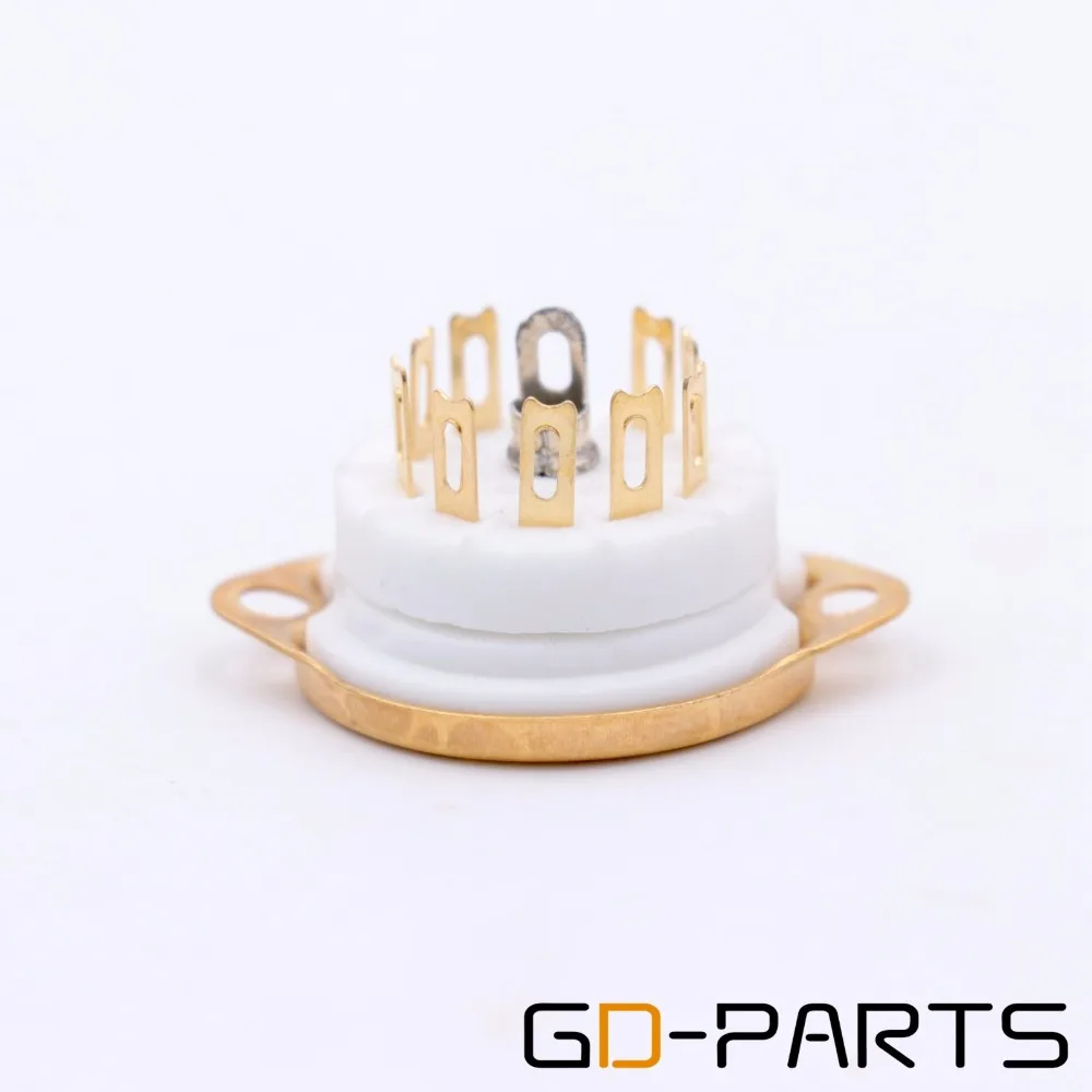 GD PARTS позолоченное Крепление Шасси 9 контактный фотоэлемент для 6DJ8 12AX7 ECC83 B339 CV492 6L13