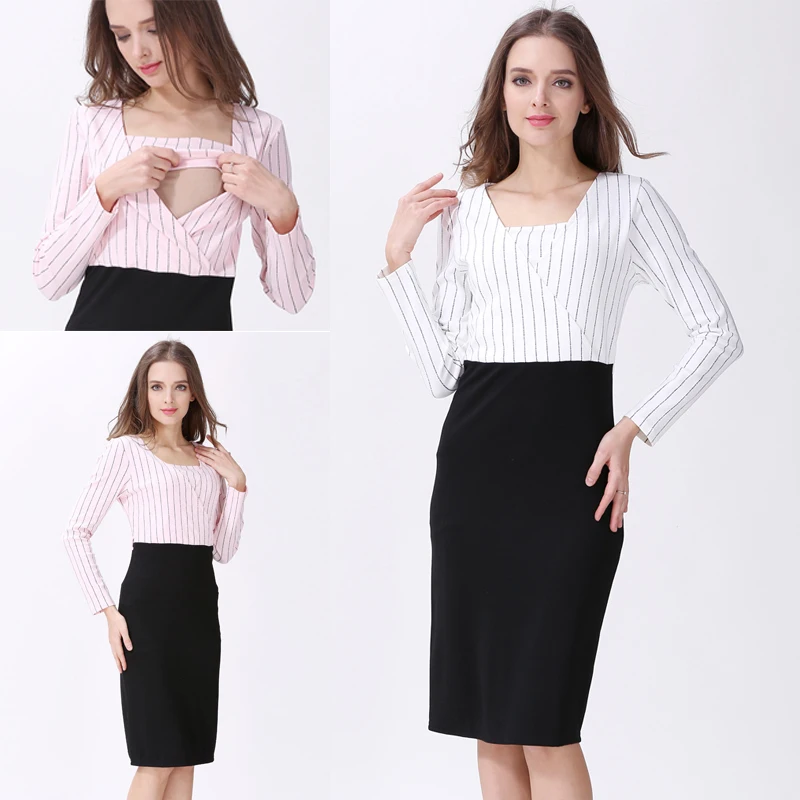 

Maternity Clothes Pregnancy Dress Breastfeeding Dresses for Pregnant Women Fashion Spring Autumn Nursing Dress