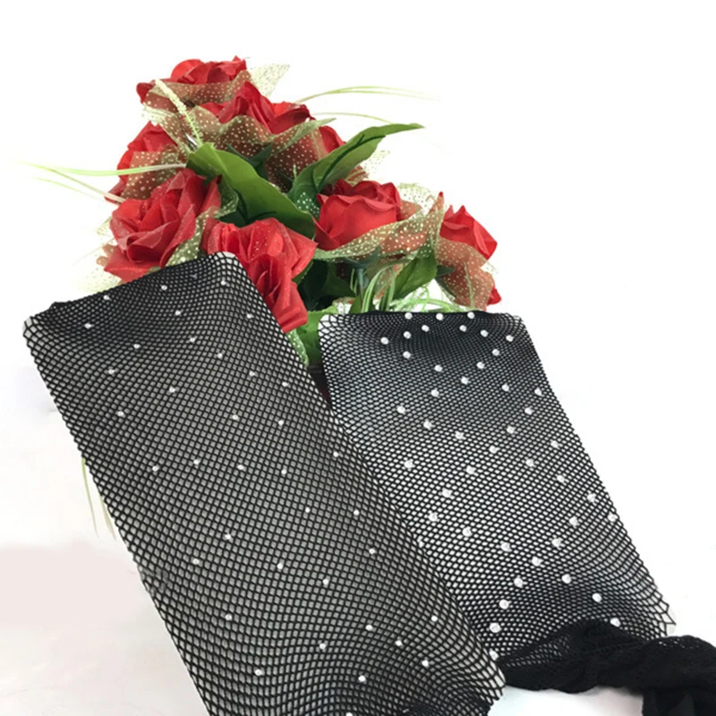 Для женщин ажурные Колготки для новорождённых чистая С кристалалми и стразами