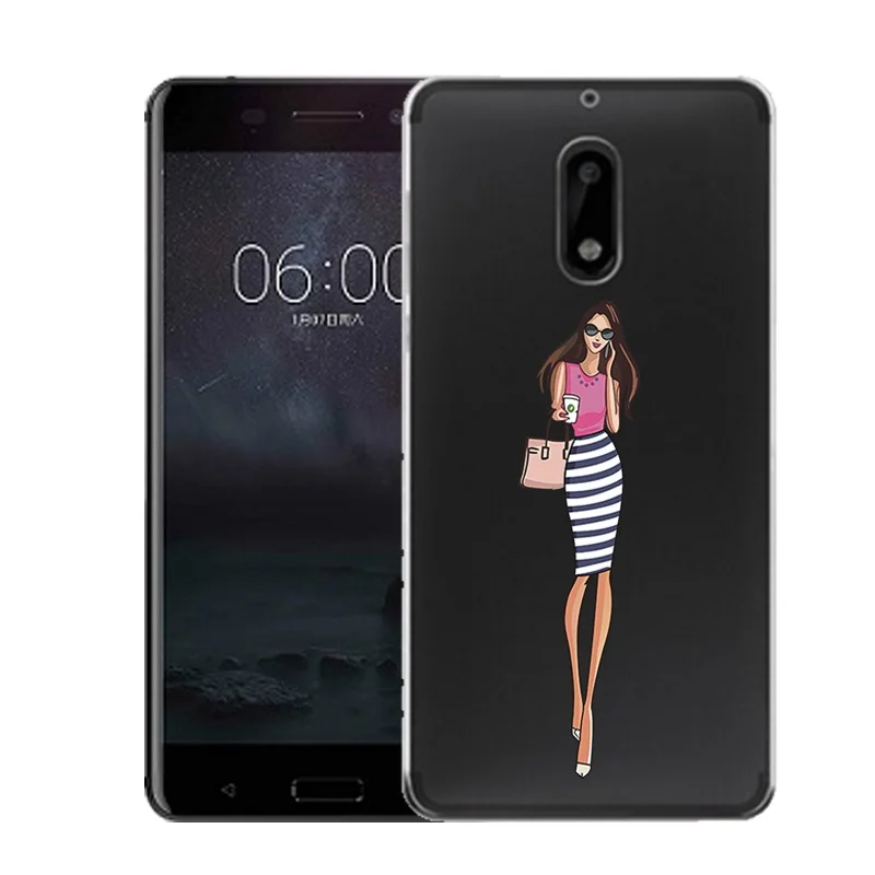 Qmswei Мягкий ТПУ чехол для телефона nokia3 nokia5 nokia6 nokia8 N540 N535 ясно девочек и мальчиков