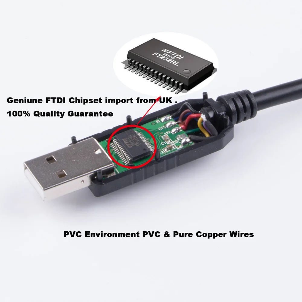 USB к RS232 Серия 9 проводов кабель Pinout FTDI чип драйвер порт связи Adpater конвертер с