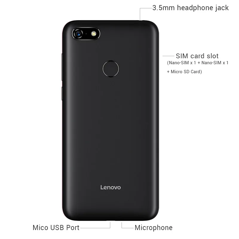 Глобальная версия lenovo A5 3GB ram 16GB rom мобильный телефон MTK6739 5 45 &quotсмартфон 4000mAh