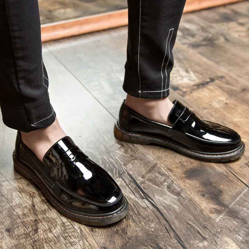 Men Formal Wedding Shoes Round Toe Patent Leather Oxford Shoes For Men Dress Shoes Business Mens Shoes Zapatos Hombre Vestir