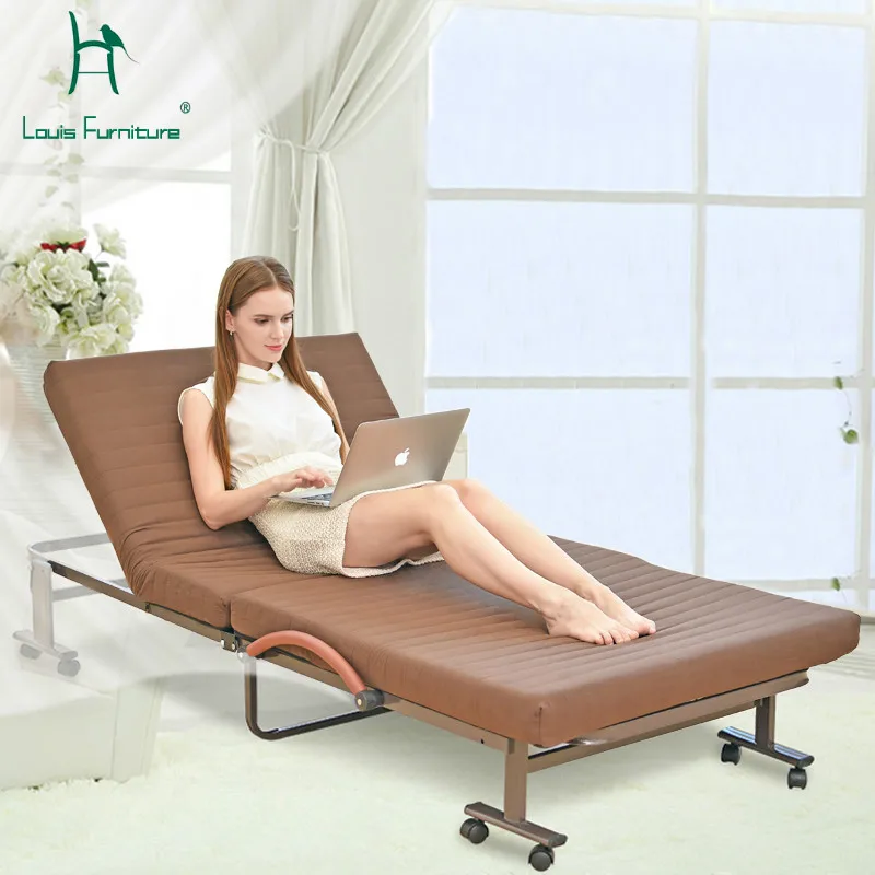 

Louis Fashion Sofa Beds Simple Folding Single Lazy Couch Sofa Can Lie in Small Apartment Lunch Nap Easy