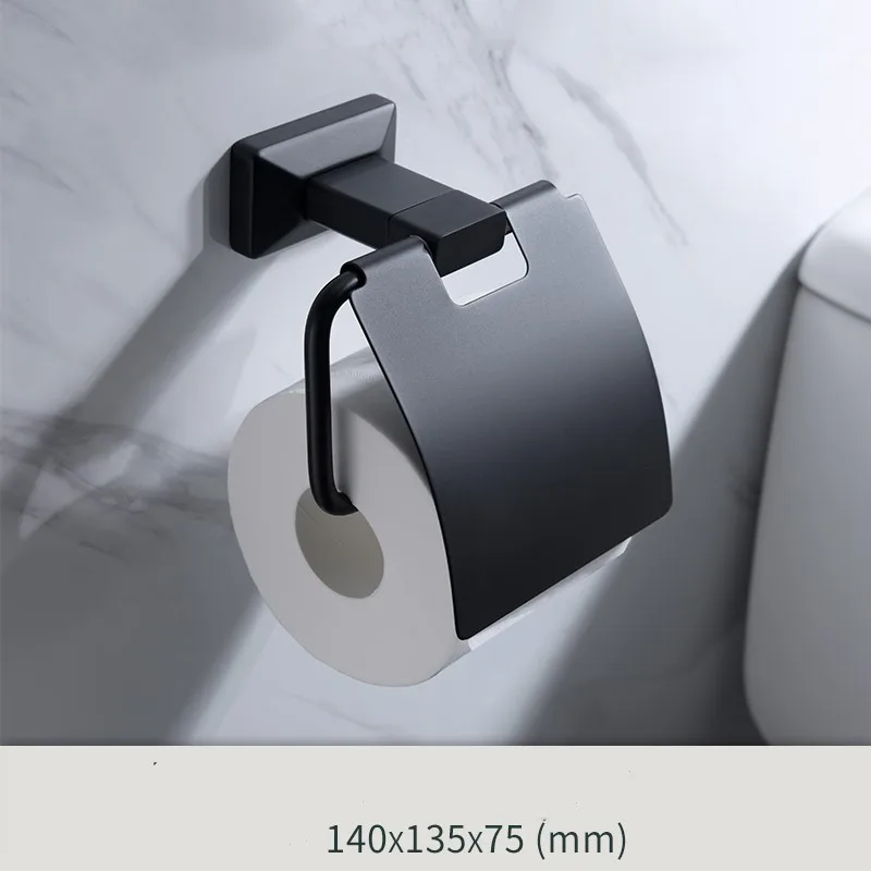 Новейший матовый черный латунный набор из 4 предметов аксессуары для ванной