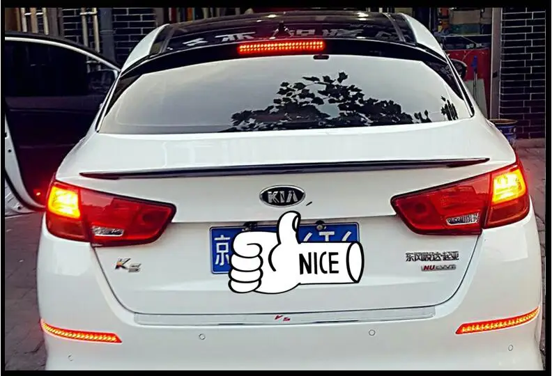 Jioyng ABS Грунтовка заднего крыла багажник спойлер для Kia Optima K5 2011 2012 2013 2014 2015 (с лампа)