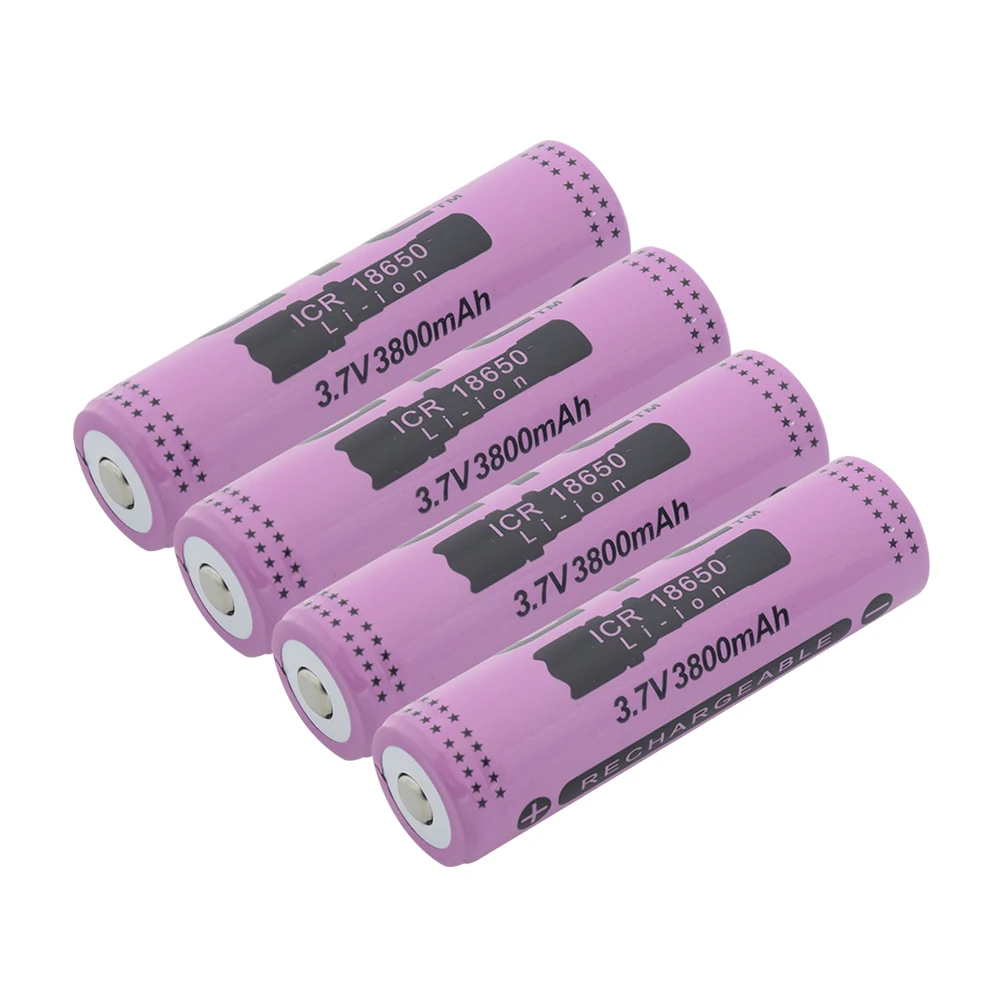 1/2/4 шт 3,7 V 3800mAh 18650 Литий Батарея сотовый Перезаряжаемые ICR 18650 литий-ионных батарей, Длительное Действие, Мощность для фонарь светодиодный светильник