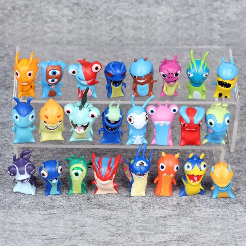24 pz/lotto 5 см Cotone Кино Мини Slugterra действий ПВХ Figura Bambola Animale Giocattoli в я Regali bambini|Игровые
