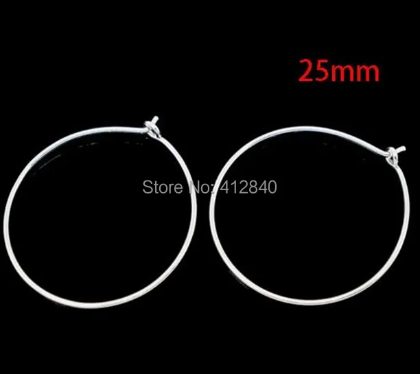 

Free shipping!500 Pcs Silver Plated Wine Glass Charm Rings/Earring Hoops 25mm