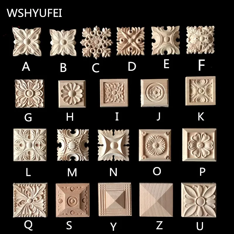 10 шт. декоративные деревянные молдинги для мебели и шкафа|appliques for furniture|applique wood