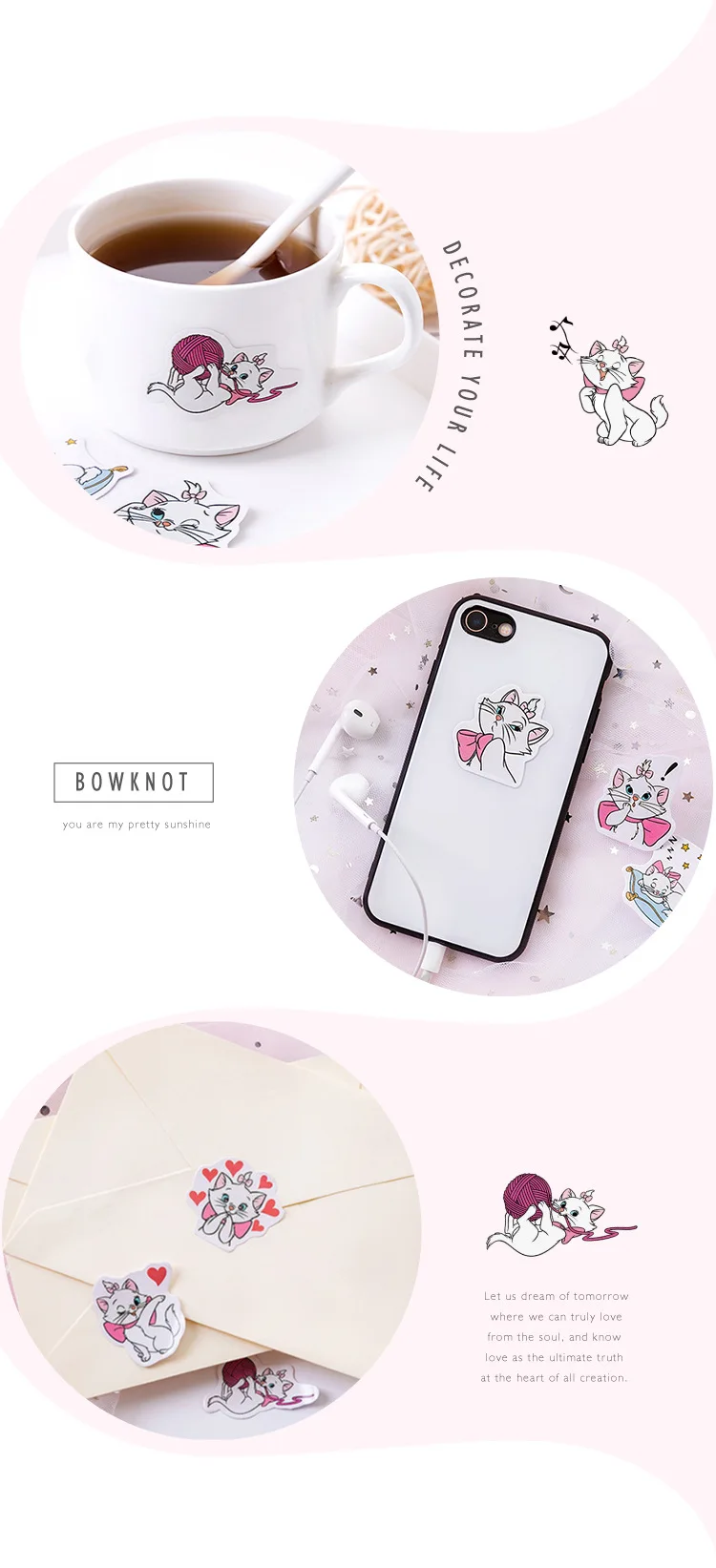 Kawaii Cat коллекция бумаги маленький дневник мини японский милый коробка наклейки Набор Скрапбукинг милые хлопья журнал канцелярские принадлежности