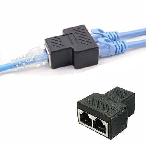 2 шт RJ45 Сплиттер разъемы 1-2 способа Ethernet кабели интерфейс RJ-45 адаптер 8P8C