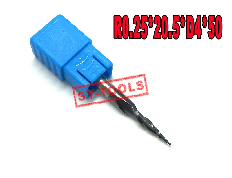Концевые фрезы R0.25 * D4 20 5 50L 2F HRC55 вольфрамовые с твердым карбидным покрытием
