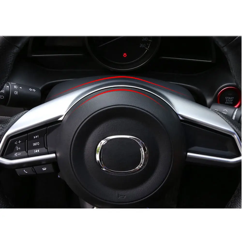 

ABS Матовый Интерьер автомобиля рулевое колесо Панель крышки Вставка отделка для Mazda CX-5 2017