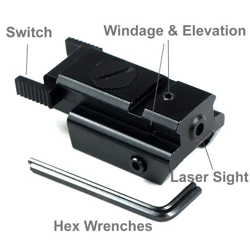 Тактический компактный лазерный прицел 532nm с красной точкой для охотничьего