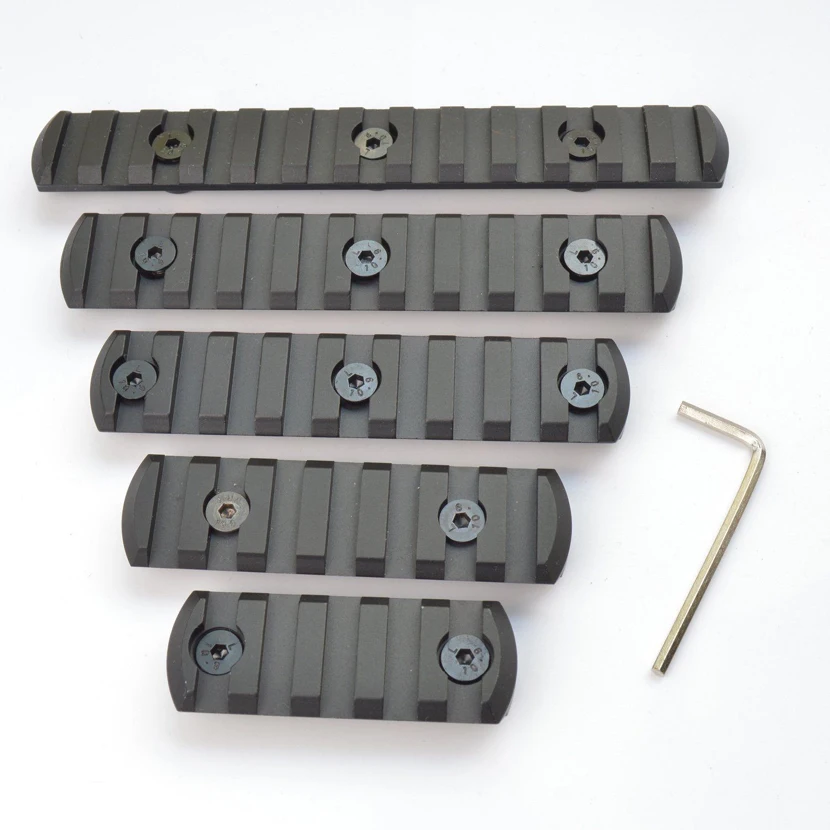 TriRock 2 шт./компл. 5 7 9 11 13 слотов CNC алюминиевый Picatiny/Weaver Rail Section для Keymod Handguard Mount|rail