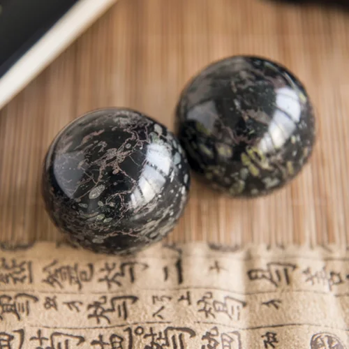 Baoding шарики marbel твердые 45 мм камень естественная текстура и цвет ограниченный
