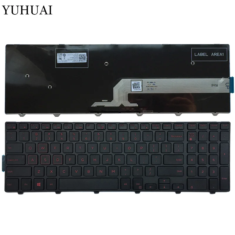 Клавиатура для ноутбука DELL Inspiron 15 3551 3552 3541 3543 3542 3559 3565 3567 3551 3558 5566 5748 5749 5755 5758 5759 Клавиатура ноутбука - Цвет: RED