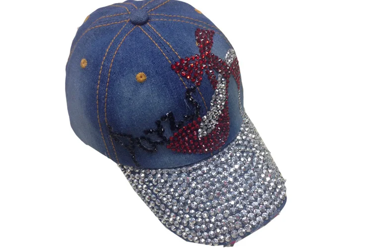 Красочные Стразы Снэпбэк кепки для женщин обувь на высоком каблуке модные