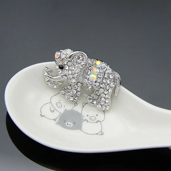 OneckOha модная брошь со слоном аксессуары для одежды с животными|rhinestone elephant brooch|animal