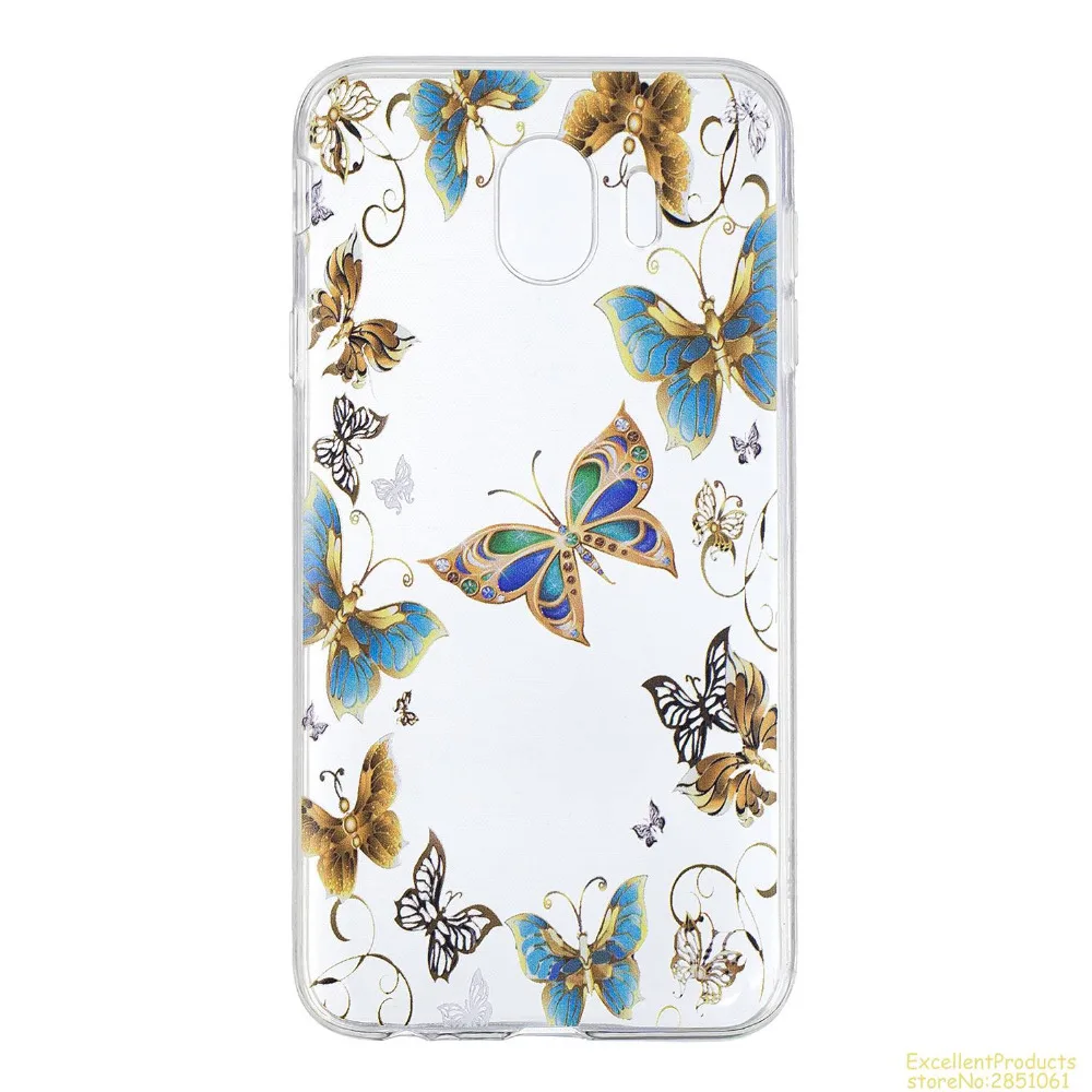 Силиконовый чехол для samsung J4 2018 fundas hoesje милый забавный мультфильм с рисунком