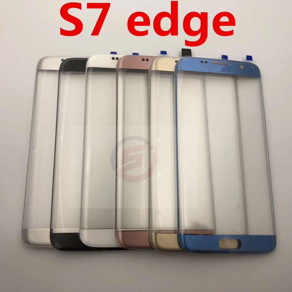 Фронтальный сенсорный ЖК-экран Внешний стеклянный объектив для Samsung Galaxy S7 edge G935