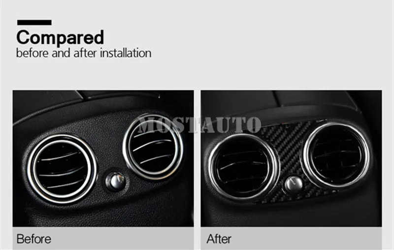 Для Benz E Class W213 S213 углеродного волокна консоли сзади, устанавливаемое на вентиляционное отверстие в салоне автомобиля крышка розетки- 1 шт