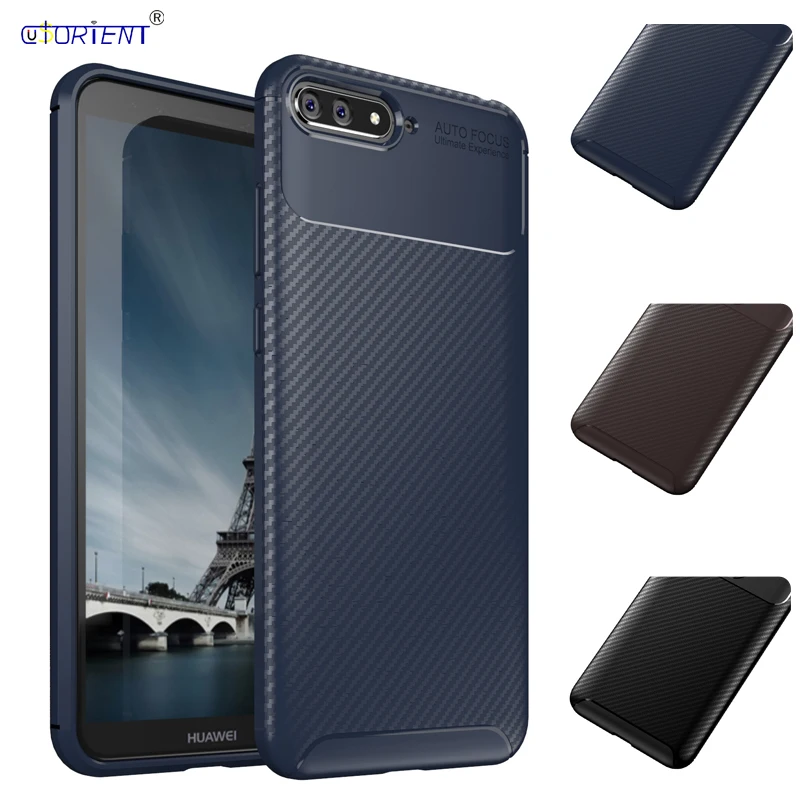 Huawei Y6 2018 чехол из углеродного волокна ATU L22 L21 для телефона LX3 L11 Мягкий Силиконовый