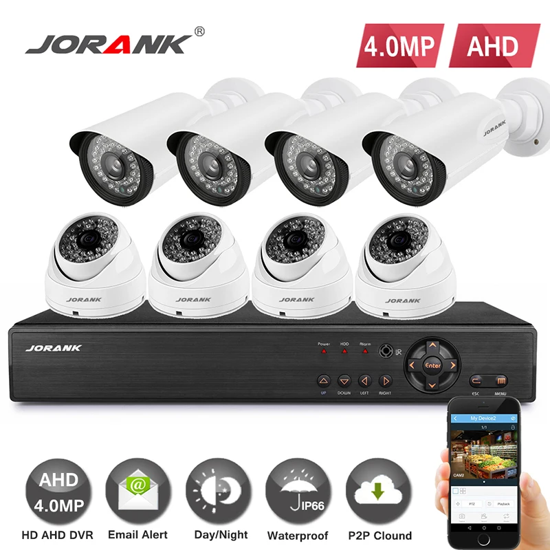 4MP AHD 8CH CCTV системы 1080 P HDMI DVR 4.0MP 2560*1440 Открытый всепогодный камеры безопасности