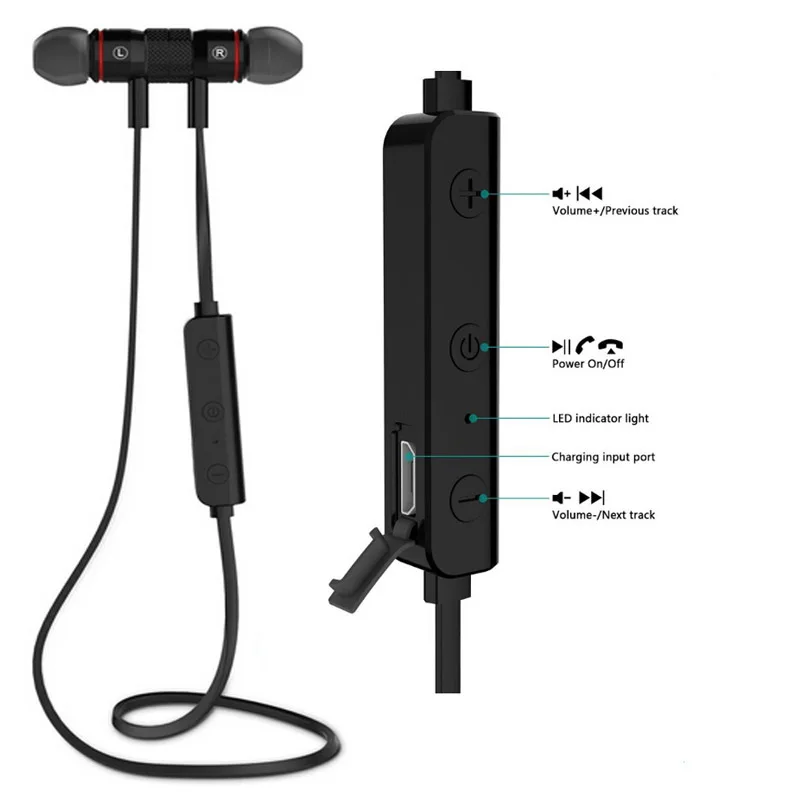 Jiaoyabuy M9 Bluetooth наушники беспроводные вкладыши шумоподавление с микрофоном