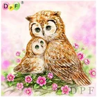 DPF Алмазная вышивка Сова и мать, алмазная живопись, вышивка крестиком, Алмазная мозаика, набор квадратных Стразы, домашние декоративные поделки