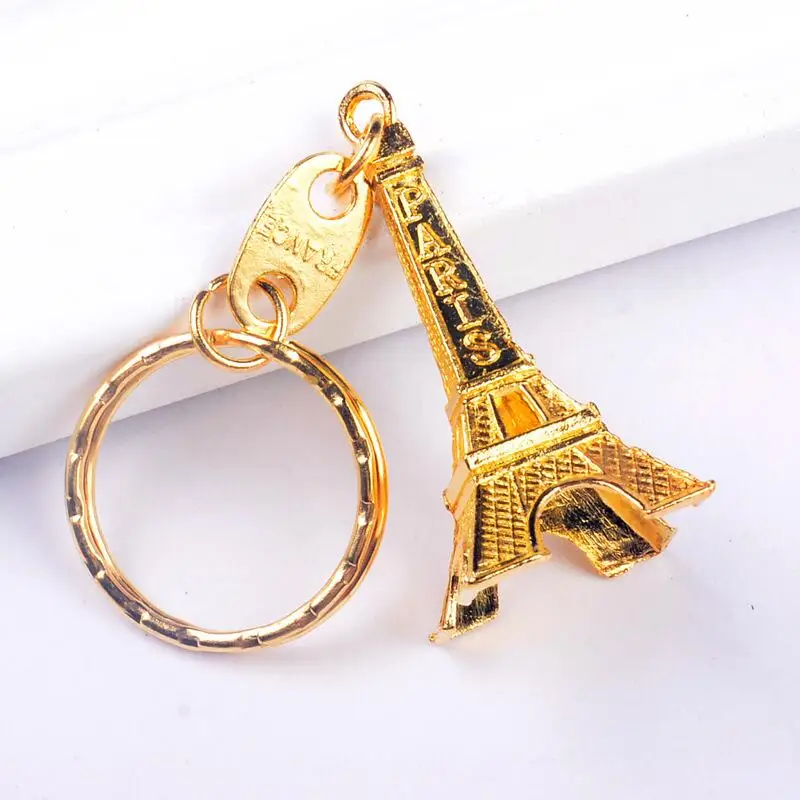 

Promotion Tower Keychain Party Favors Keys Souvenirs Paris Tour Chain Ring Decoration Holder Wedding Gift LX4954