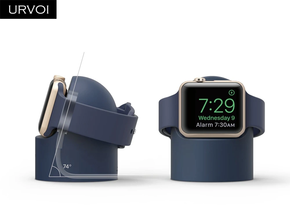 URVOI подставка для apple watch series 4 3 2 1 держатель watchOS 5 тумбочка-подставка силиконовая домашняя зарядная док-станция для классического дизайна
