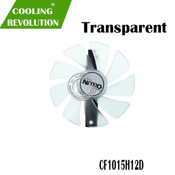 Transparent 95 мм CF1015H12D Шестерня LED кулер вентилятор Замена для Sapphire NITRO RX590 RX580 RX570 RX480 RX470 4N001-02-20G вентилятор для видеокарты - Цвет лезвия: Transparent