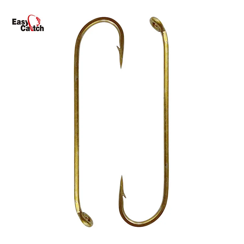 

100Pcs 79580 High Carbon Steel Fishing Hooks Gold Color Long Shank Streamer Dry Fly Tying Fishing Hook For Jig Size 2 4 6 8