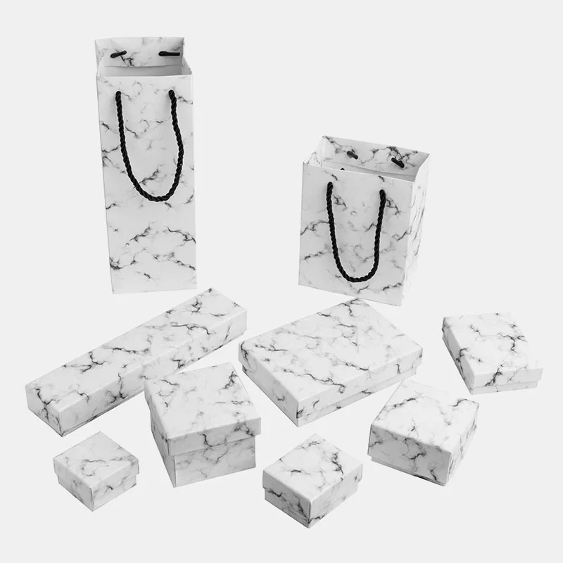 

jewelry organizer box Engagement Ring For Earrings Marble Paper Box for Jewelry Packaging box For Ring Pendant Earring DIY Boxes