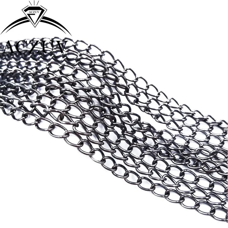 Оптовая продажа 100 м 3х5 мм ювелирное звено цепочка ожерелье удлинитель сделай сам