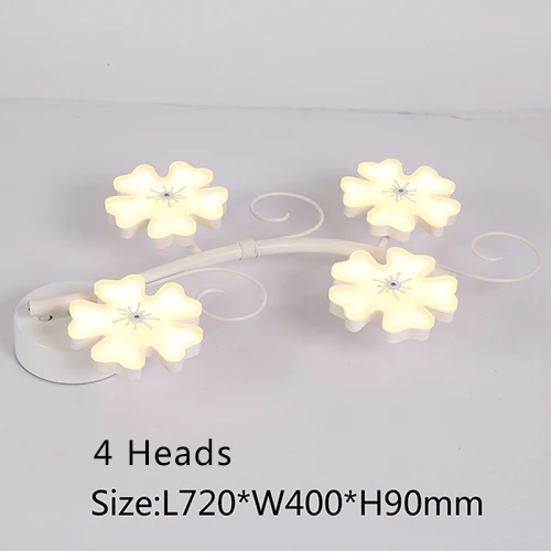 4 Heads L72xW40cm Сливы Творческий современные светодиодные светильники потолочные для гостиной Спальня Крытый потолочный светильник светильники plafonnier - Цвет корпуса: 4 Heads L72xW40cm
