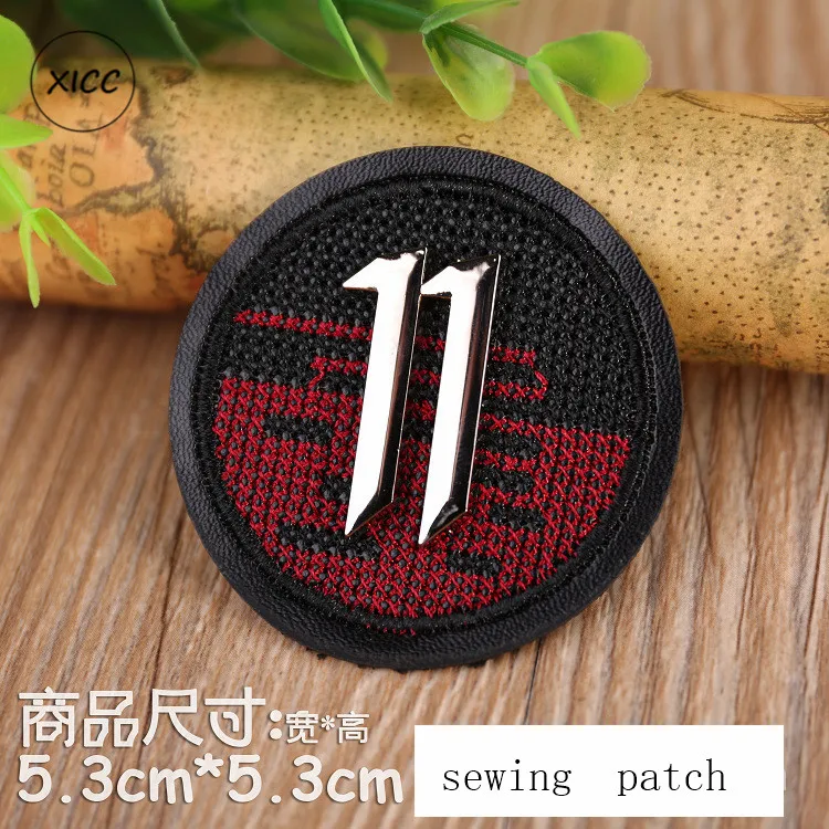 1pc 1-15 XICC новые металлические полосы панк полосы Кожа вышивка украшения 3D череп значок джинсы Пользовательские Стикеры для одежды нашивки на одежду - Цвет: 1pc 1-15