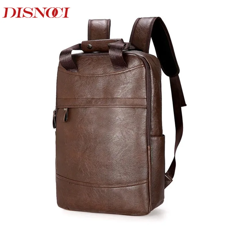 

Мужской рюкзак для ноутбука, повседневный рабочий рюкзак, мужской черный кожаный Школьный рюкзак, Школьный Рюкзак Для старшей школы, дорожн...