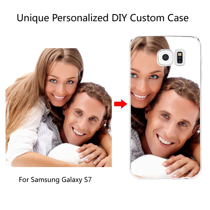 LPWZHMG заказной логотип фото Жесткий ПК чехол для Samsung Galaxy S7 S6 edge S8 Plus S9 S5 J3 J5 J7 DIY