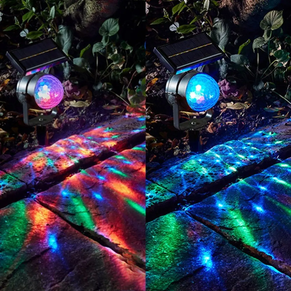 Светодиодный RGB открытый солнечный светильник поворотный этап лампы фея