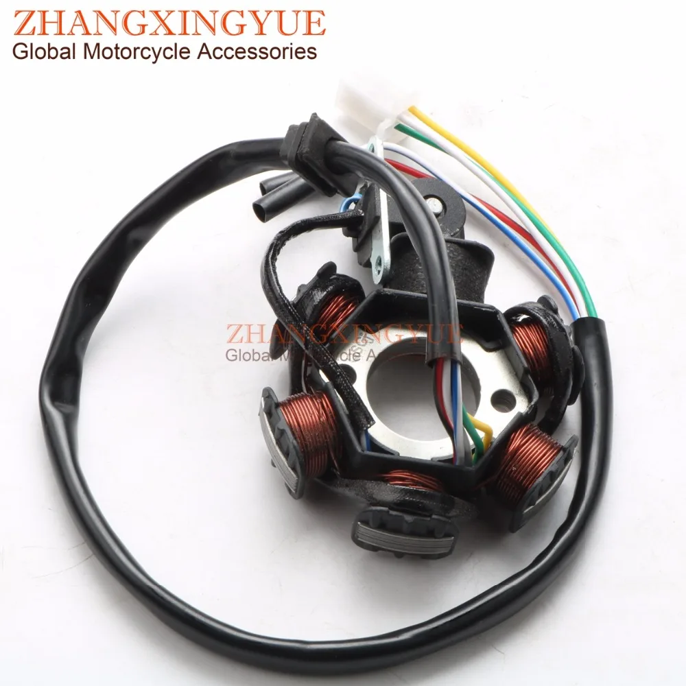 6 катушечный Магнитный Статор для SYM ORBIT 125 GY6 125cc 150cc 152QMI 157QMJ SCOOTER ATV 31120 M92 0012|Ножные