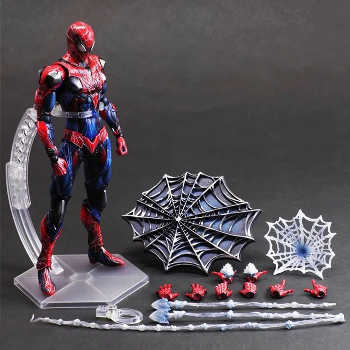 Play Arts Kai Spider Venom супер герой PA Секретные Войны Питер Паркер 27 см ПВХ фигурка кукла