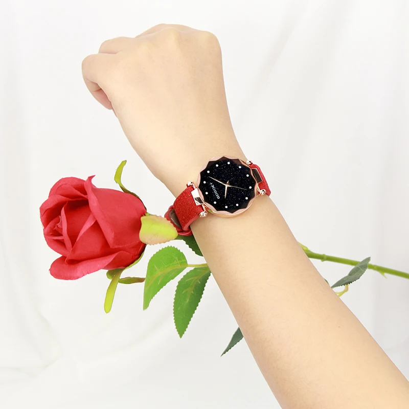 Женские наручные часы со стразами relojes mujer Романтические звездным небом