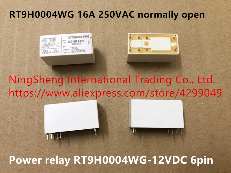 RT9H0004WG 12VDC 16A 250VAC нормально открытый подлинный импорт питания реле RT9H0004WG-12VDC 6pin